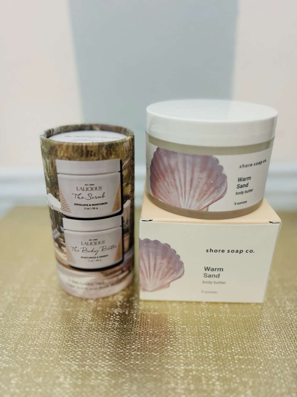 Shore Soap Co. Warm Sand Body Butter & LALICIOUS Signature Collection Set